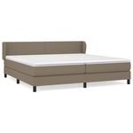 VIDAXL Sommier a lattes de lit avec matelas Taupe 200x200 cm Tissu