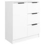 Voir la diapositive 2 : VIDAXL Buffet Blanc 60x30x70 cm Bois d'ingenierie