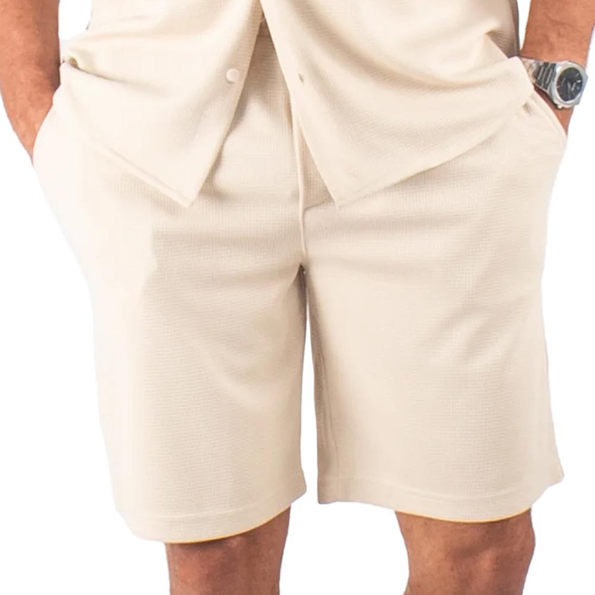 PANAME BROTHERS Short Beige Homme Paname Brothers Poly. Coloris disponibles : Beige