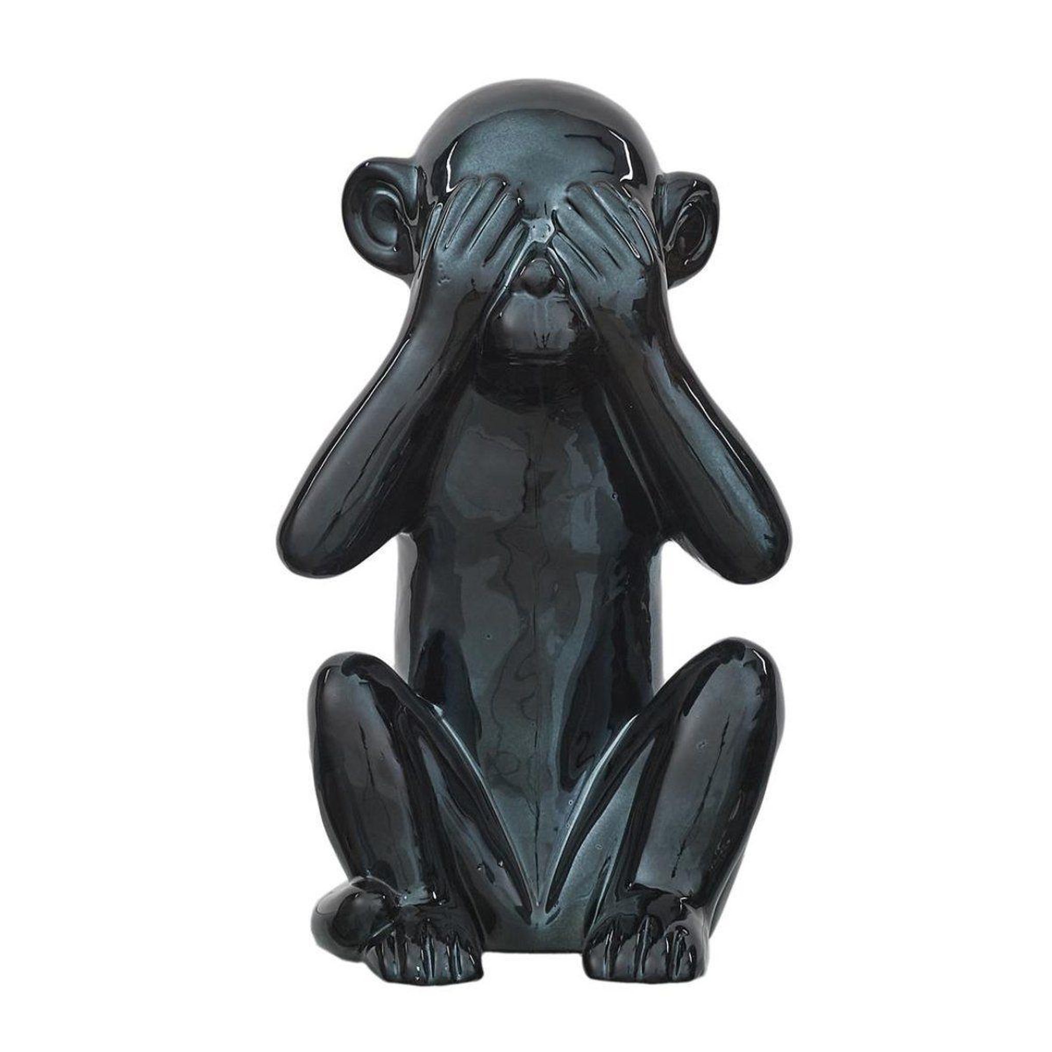 The Home Deco Factory Statuette déco  singe  28cm noir