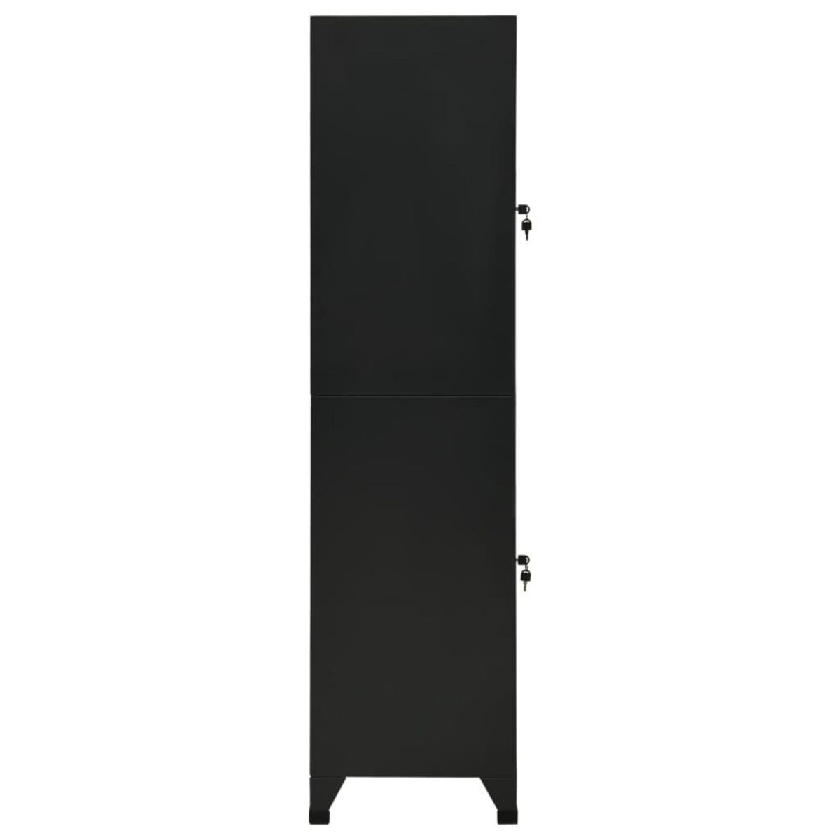 VIDAXL Armoire a casiers Noir 38x45x180 cm Acier
