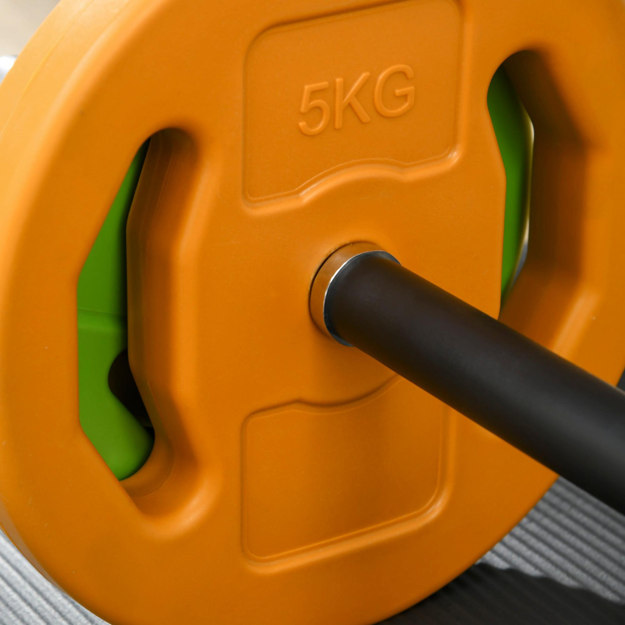 Voir la diapositive 4 : HOMCOM Ensemble haltères et barre 20 kg - musculation réglable - entraînement musculaire & haltérophilie