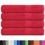 Voir la diapositive 2 : VIDAXL Serviettes 4 pcs rouge 100x200 cm 360 g m² 100% coton