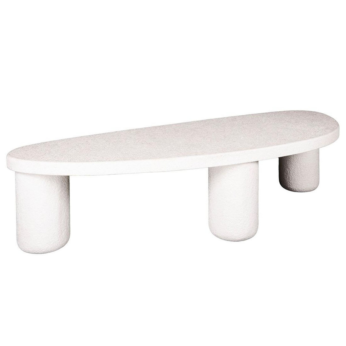 LISA DESIGN Mahara - table basse - finition en marbre composite - 157 cm