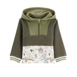 Petit Béguin Sweat-shirt à capuche bébé en molleton Montreal. Coloris disponibles : Vert