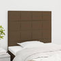Voir la diapositive 1 : VIDAXL Tetes de lit 2 pcs Marron Fonce 100x5x78/88 cm Tissu