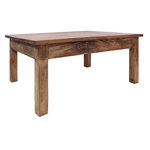 VIDAXL Table basse bois d'acajou massif 96x73x45 cm