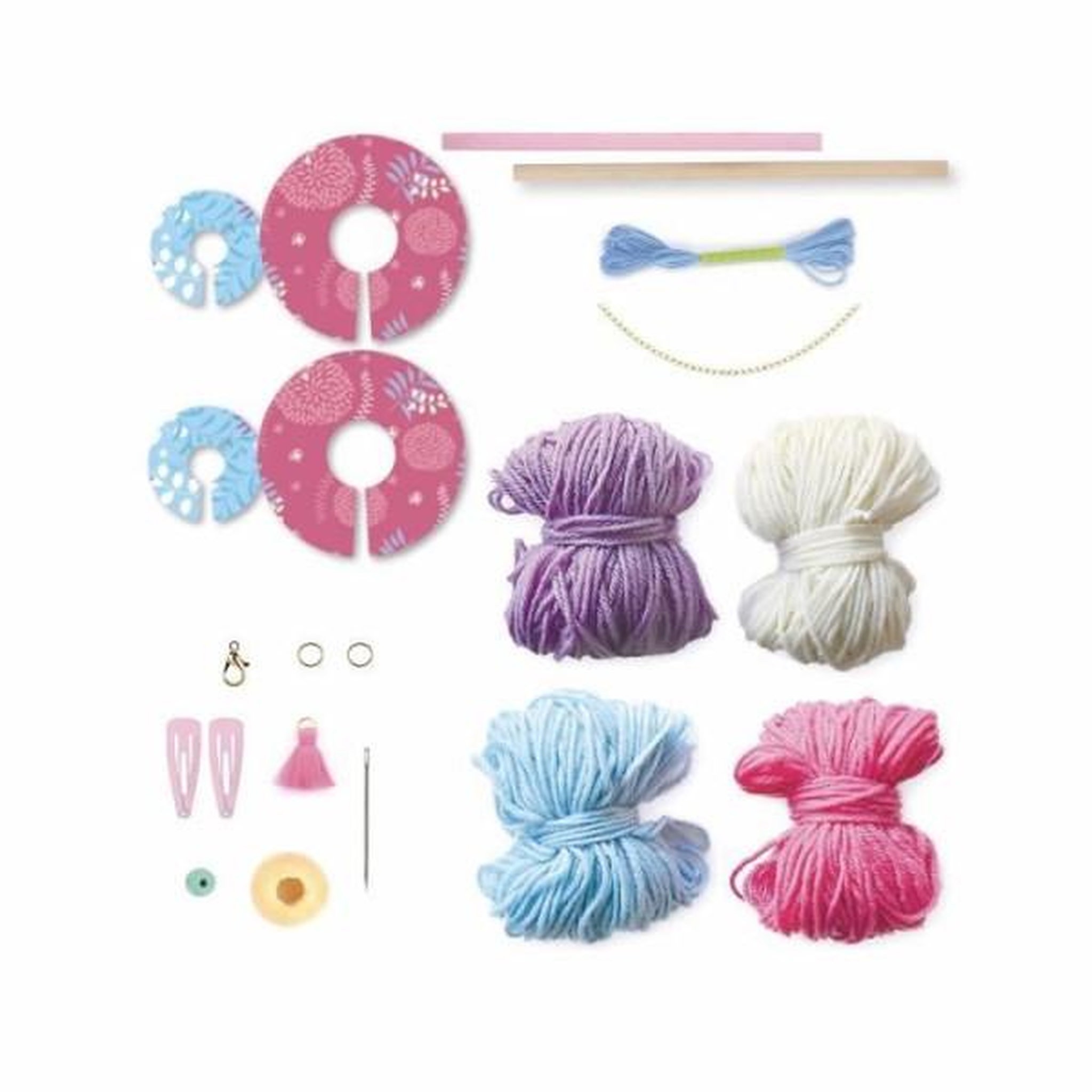 Voir la diapositive 2 : SYCOMORE Atelier lovely box petit - sycomore - cre11045 - pompons en laine - pour enfants de 7 ans et plus
