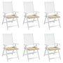Voir la diapositive 4 : VIDAXL Coussins de chaise jardin lot de 6 beige 50x50x4cm tissu oxford