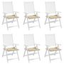 Voir la diapositive 4 : VIDAXL Coussins de chaise jardin lot de 6 beige 50x50x4cm tissu oxford