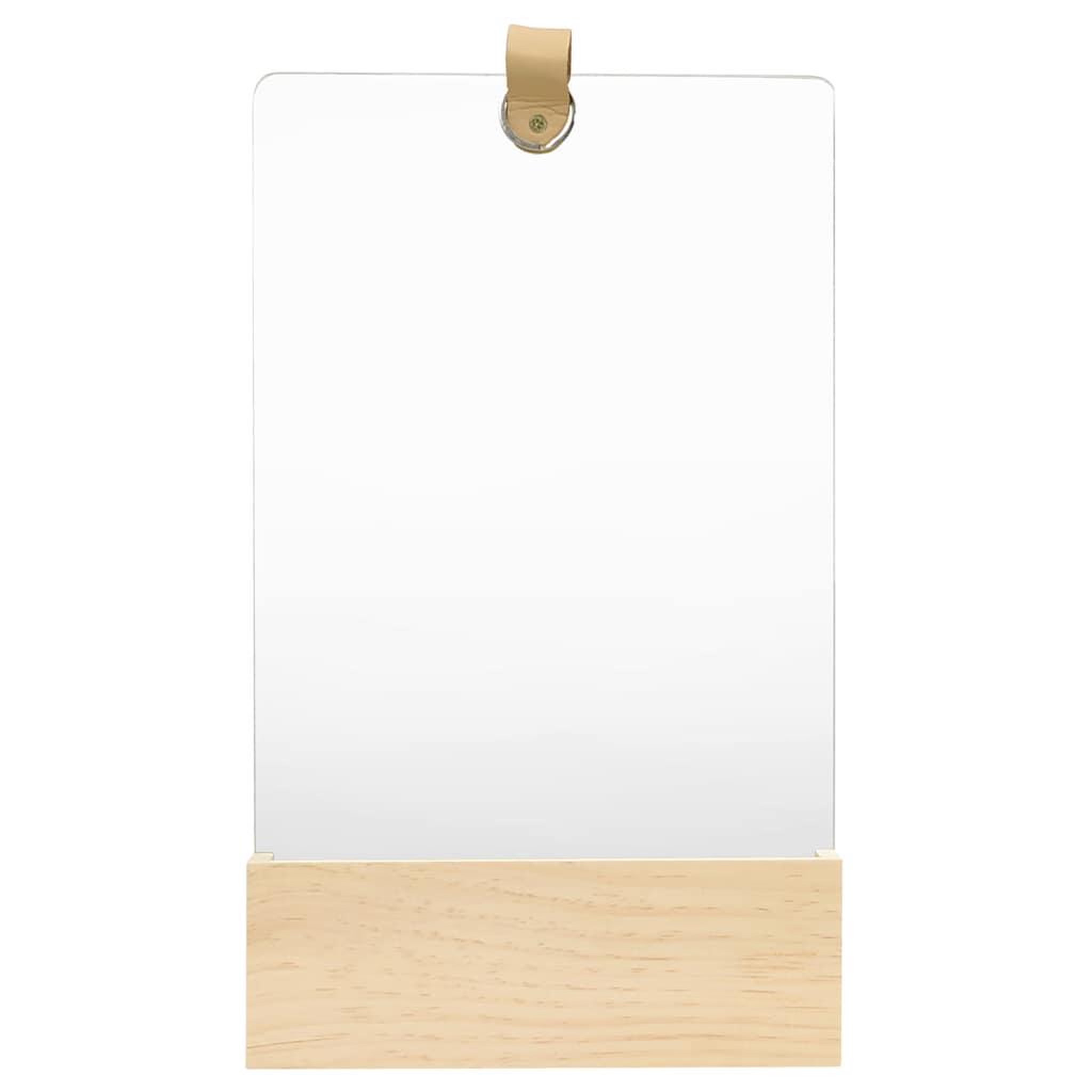 VIDAXL Miroir mural bois de pin massif 23x39,5 cm