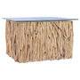 Voir la diapositive 1 : VIDAXL Table basse avec dessus en verre 66x66x40cm Bois de teck massif