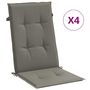 Voir la diapositive 2 : VIDAXL Coussins de chaise a dossier haut lot de 4 gris fonce melange