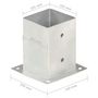Voir la diapositive 6 : VIDAXL Ancres de poteau 4 pcs Metal galvanise 101 mm