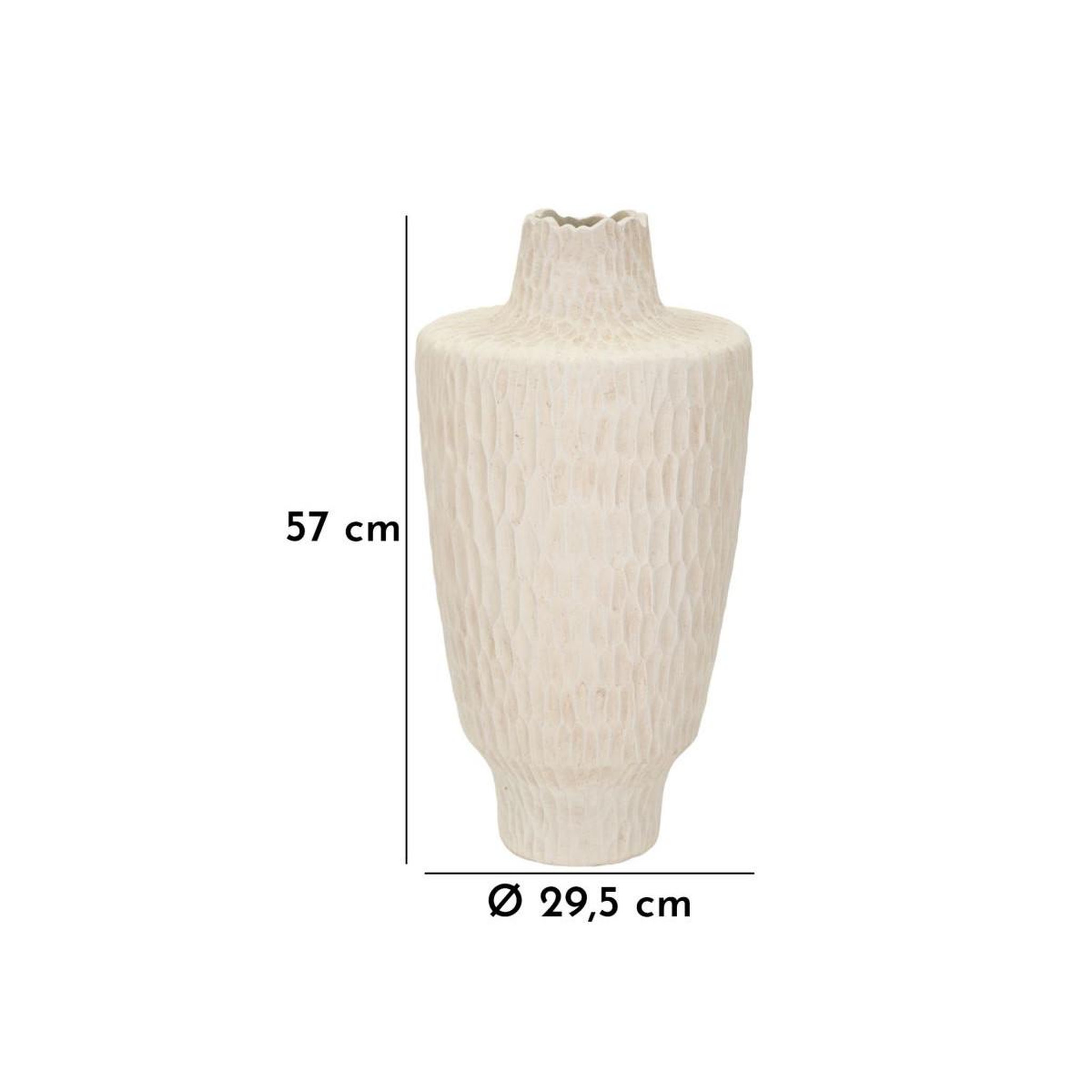 Voir la diapositive 6 : Paris Prix Vase design  shade  57cm crème