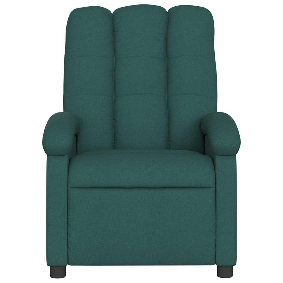 VIDAXL Fauteuil de massage inclinable Vert fonce Tissu