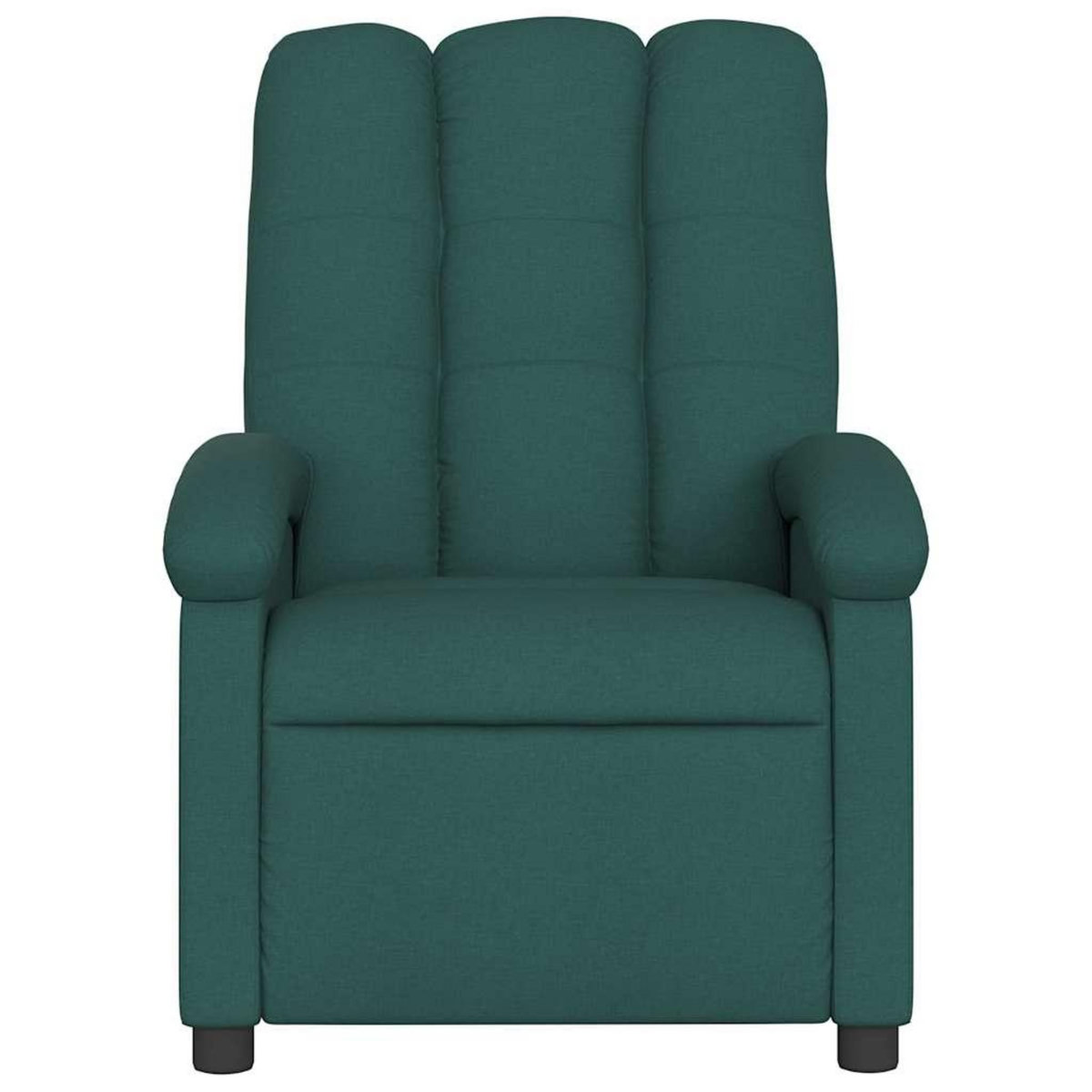 VIDAXL Fauteuil de massage inclinable Vert fonce Tissu