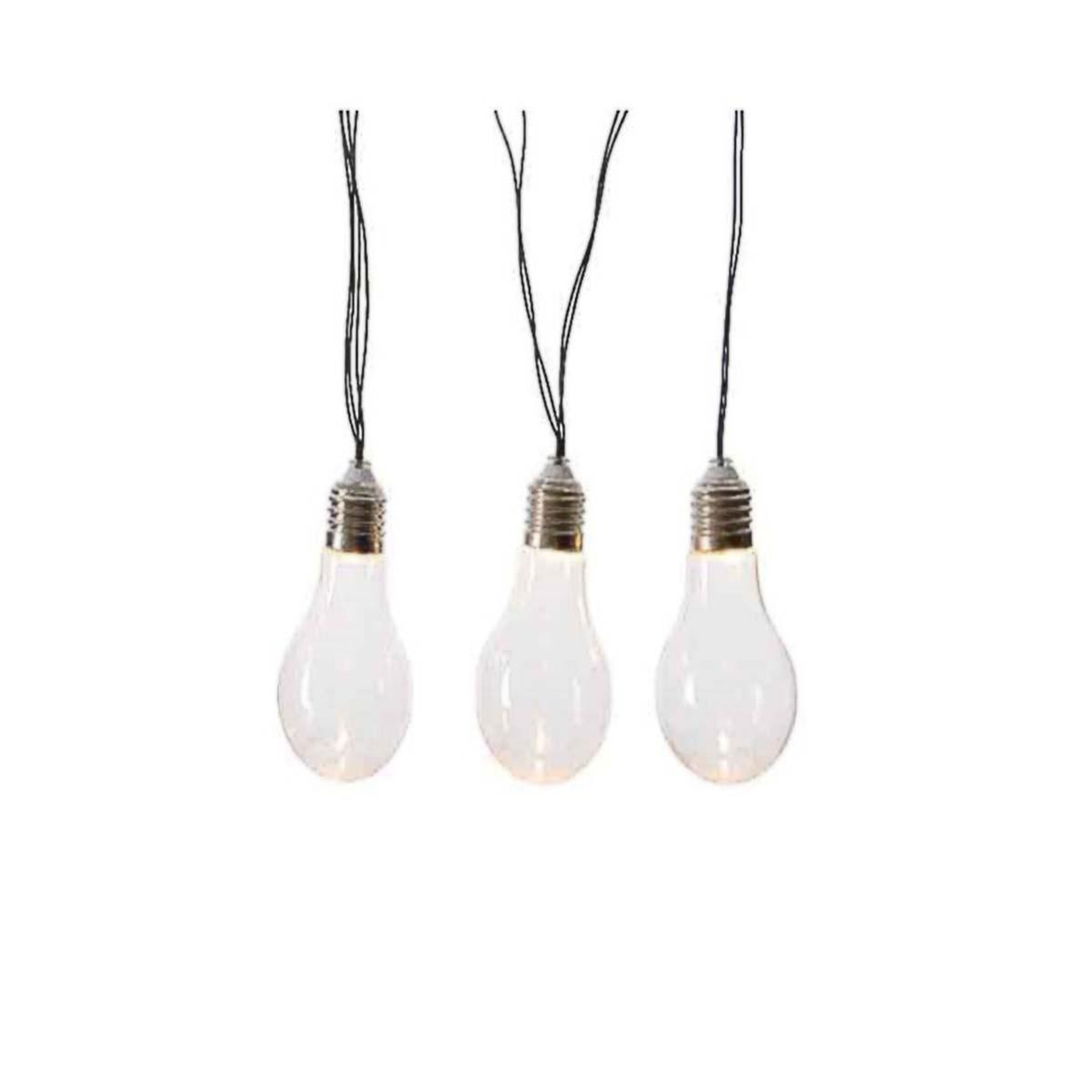 Voir la diapositive 1 : JARDIDECO Guirlande lumineuse solaire 10 ampoules Led Blanc chaud