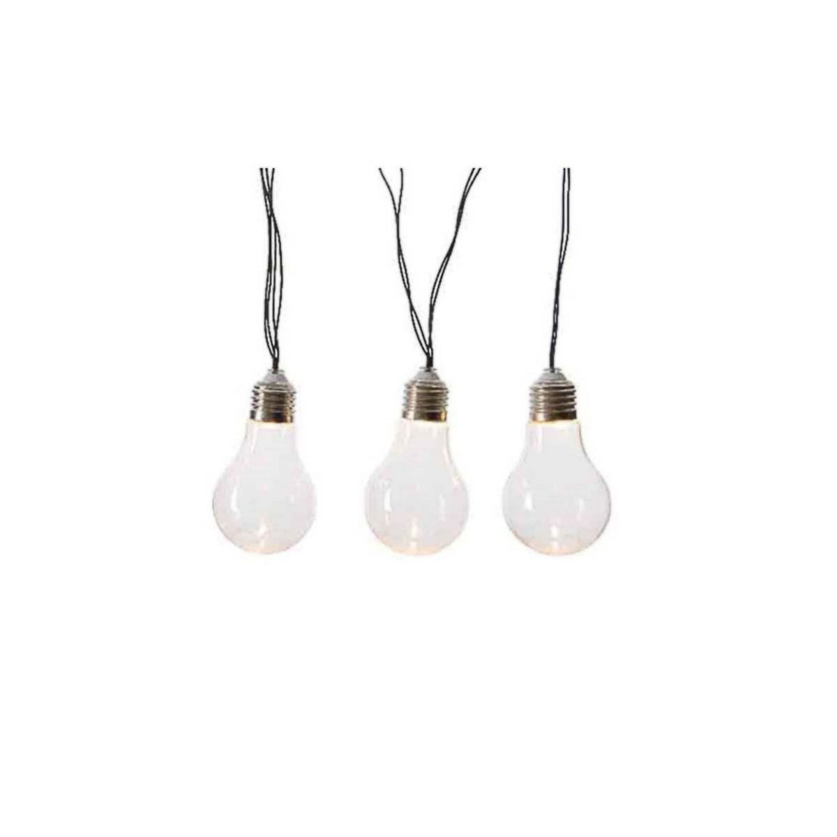 JARDIDECO Guirlande lumineuse solaire 10 ampoules Led Blanc chaud