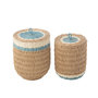 Voir la diapositive 3 : Paris Prix Lot de 2 Paniers Enfant  Doug  43cm Naturel & Bleu