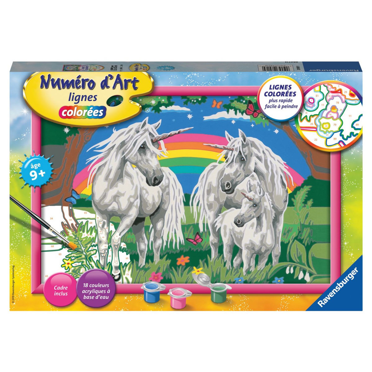 RAVENSBURGER Tableau Au pays des licornes - Grand format - Numéro d'art