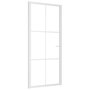 Voir la diapositive 2 : VIDAXL Porte interieure 93x201,5 cm Blanc Verre ESG et aluminium