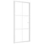 Voir la diapositive 2 : VIDAXL Porte interieure 93x201,5 cm Blanc Verre ESG et aluminium