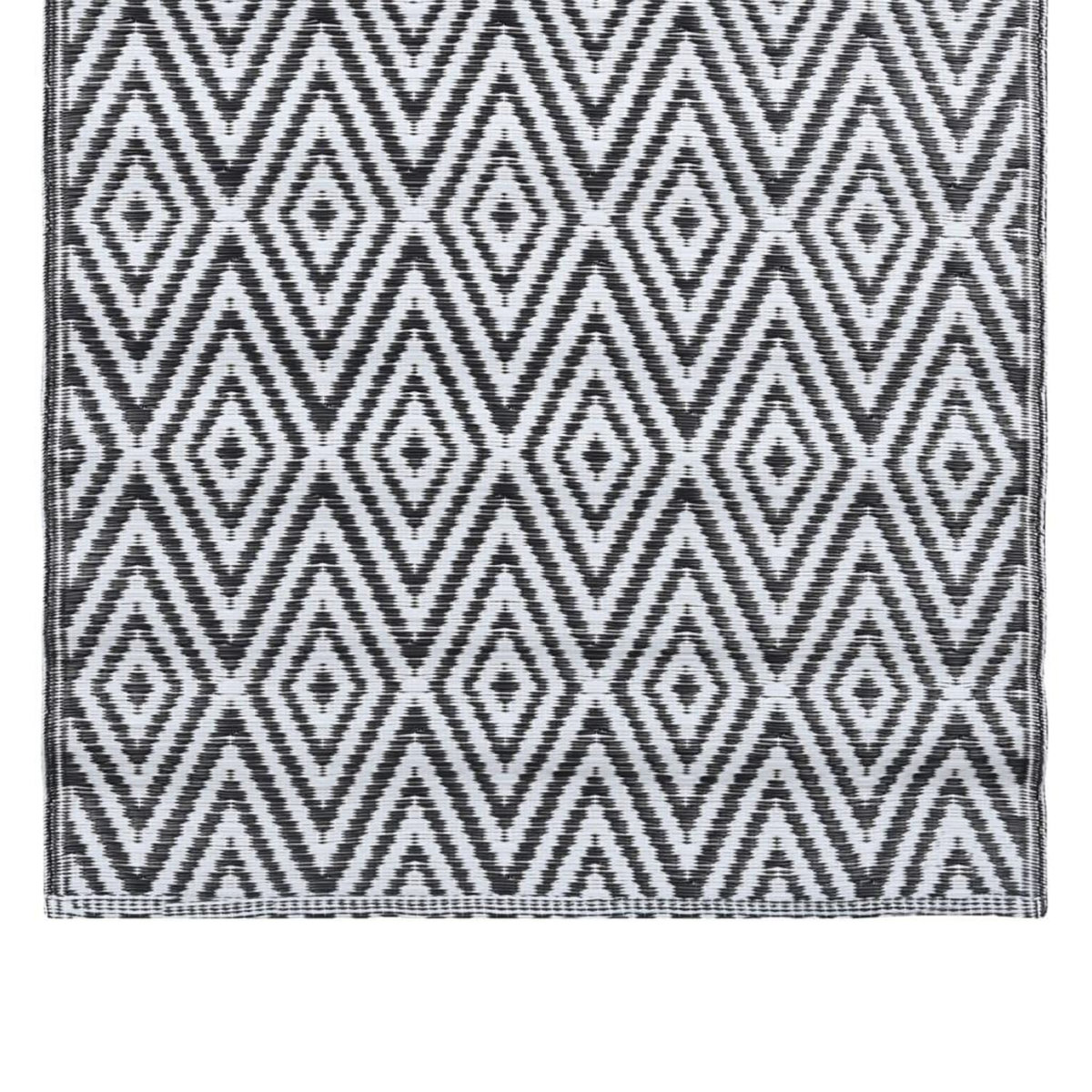 VIDAXL Tapis d'exterieur ARAKIL Blanc et noir 120x180 cm PP