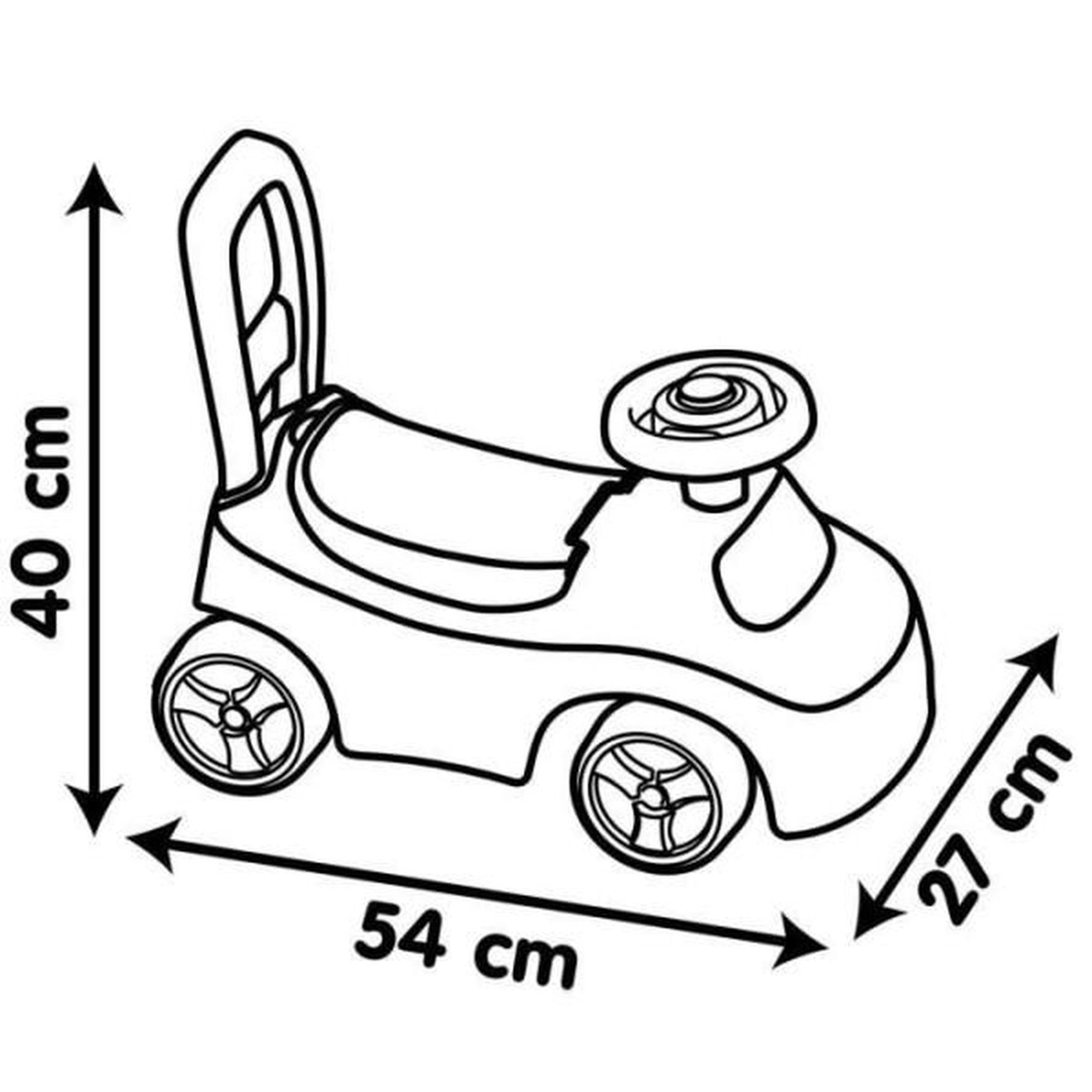 Voir la diapositive 4 : SMOBY Porteur trotteur smoby -  enfant 2 en 1 - auto rose - coffre sous la selle + klaxon - des 10 mois - fabrication française