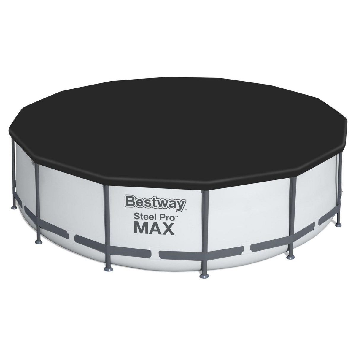 BESTWAY Piscine tubulaire ronde - Blanche - 3,96 x 1,22 m - Steel Pro Max™