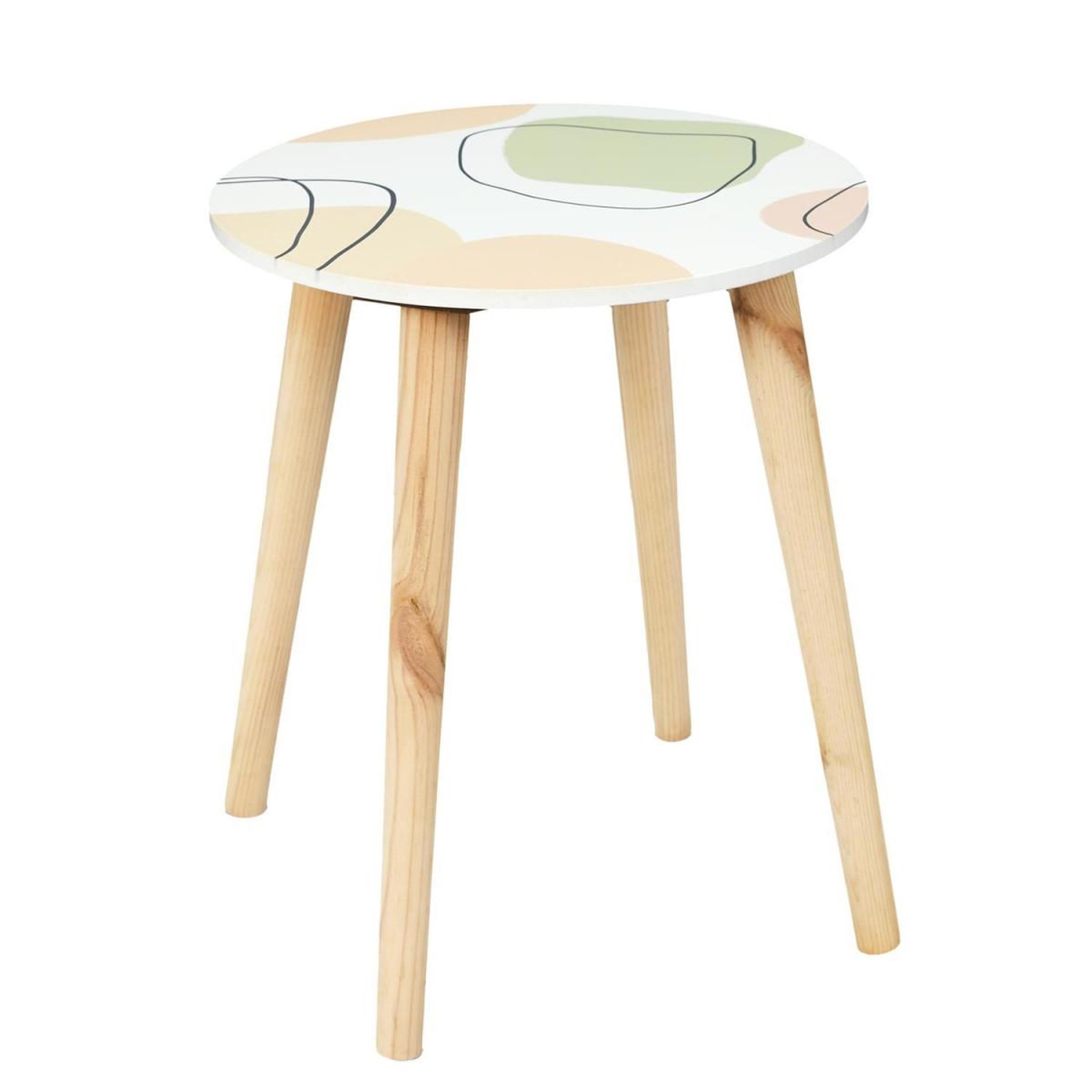 Voir la diapositive 6 : The Home Deco Factory Lot de 2 tables gigognes  poésie  48cm multicolore