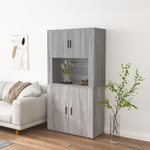 VIDAXL Buffet haut Sonoma gris Bois d'ingenierie