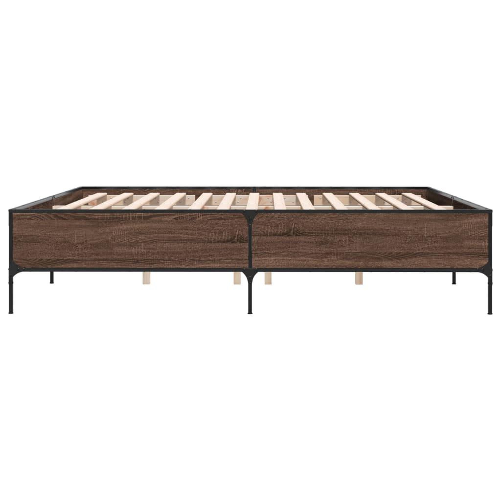 Voir la diapositive 5 : VIDAXL Cadre de lit sans matelas chene marron 180x200 cm