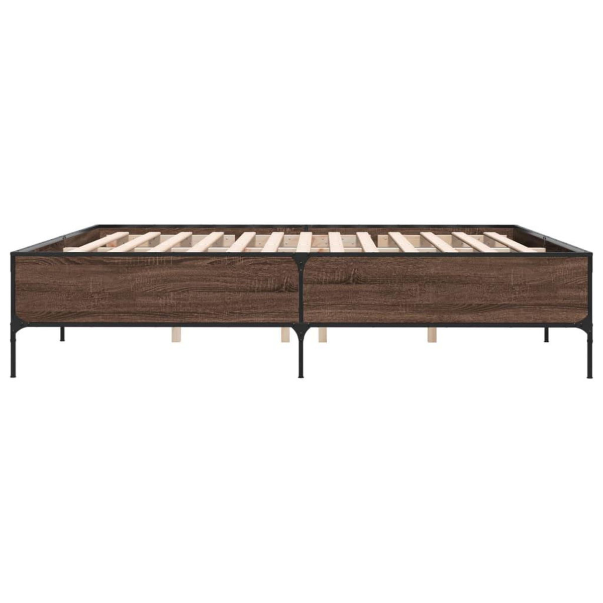 VIDAXL Cadre de lit sans matelas chene marron 180x200 cm