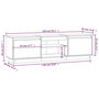 Voir la diapositive 6 : VIDAXL Meuble TV Blanc 140x35x40 cm Bois de pin massif