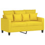 Voir la diapositive 4 : VIDAXL Ensemble de canapes 4 pcs avec coussins jaune clair tissu