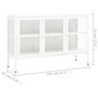 Voir la diapositive 6 : VIDAXL Buffet Blanc 105x35x70 cm Acier et verre