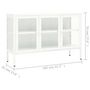 Voir la diapositive 6 : VIDAXL Buffet Blanc 105x35x70 cm Acier et verre