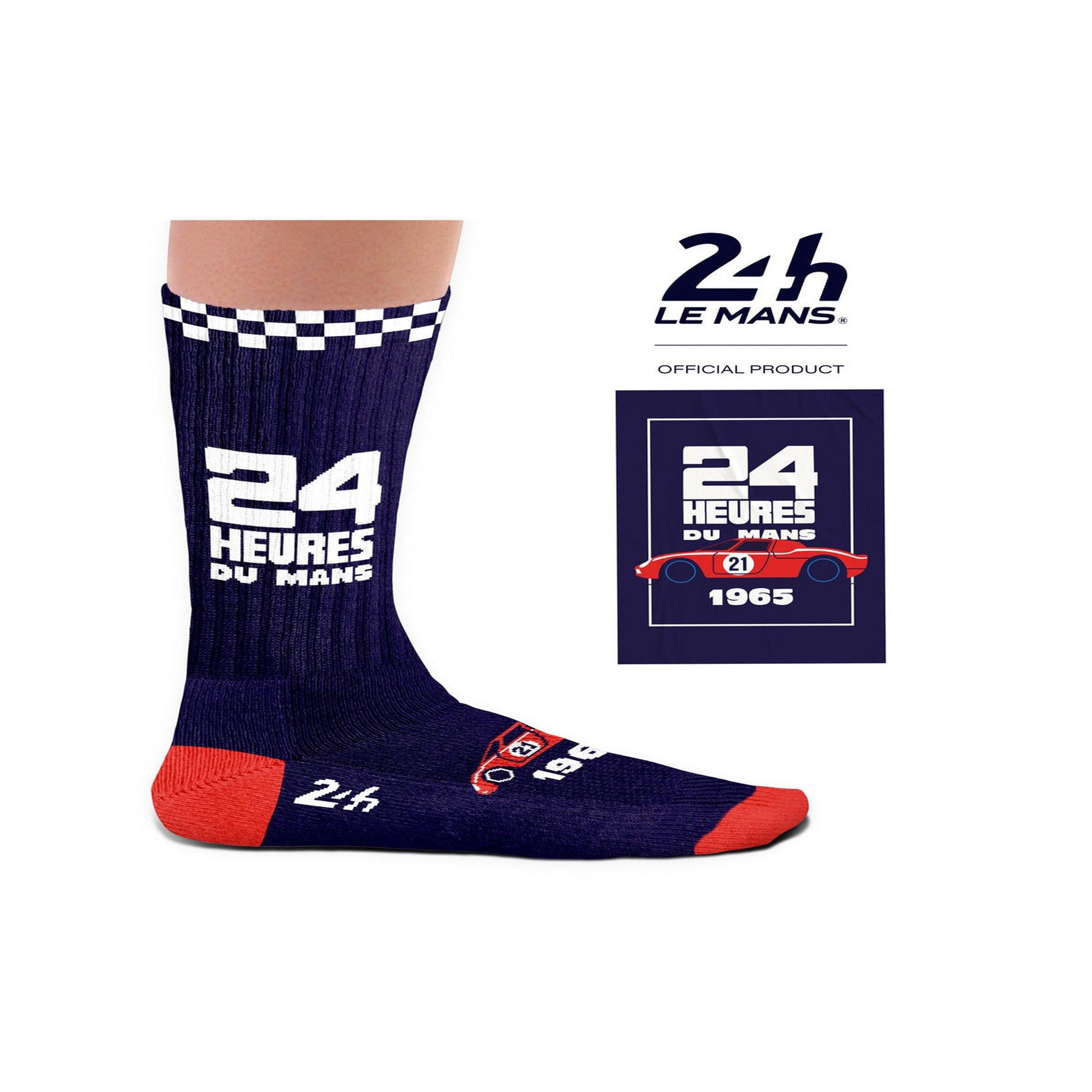 Voir la diapositive 2 : SOCK AFFAIRS Chaussettes sport affiches 24h du mans, 1965
