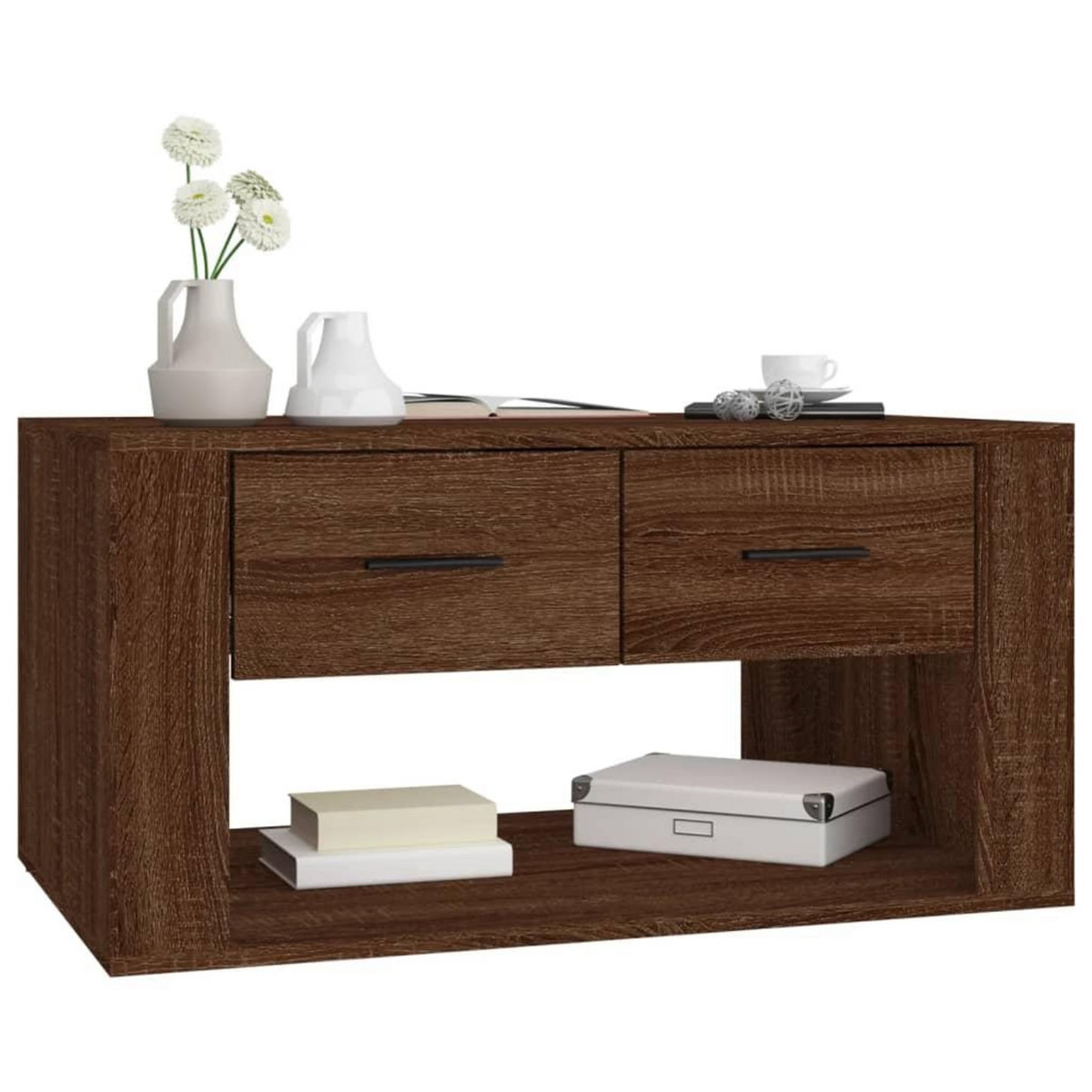 VIDAXL Table basse Chene marron 80x50x40 cm Bois d'ingenierie