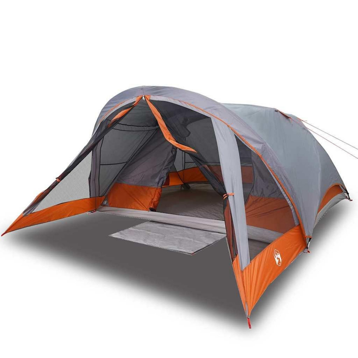 VIDAXL Tente de cabine familiale 6 personnes gris impermeable