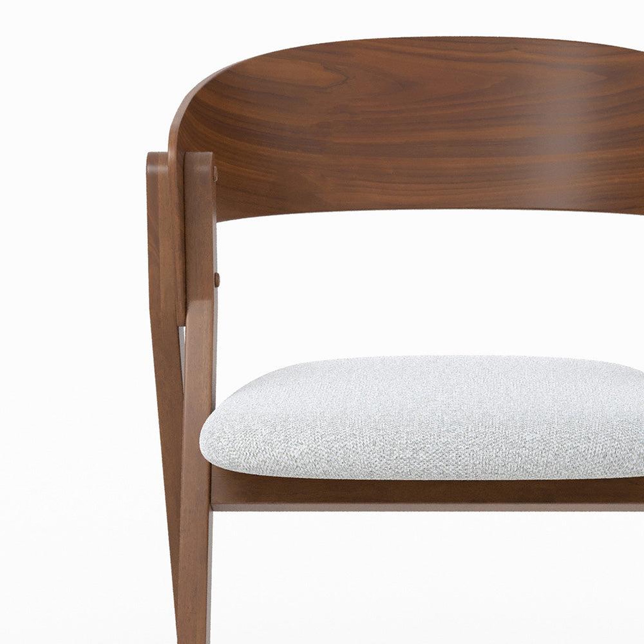 Voir la diapositive 6 : MAISON PAVANE Chaise en bois d'hévéa et tissu gris clair-héloïse
