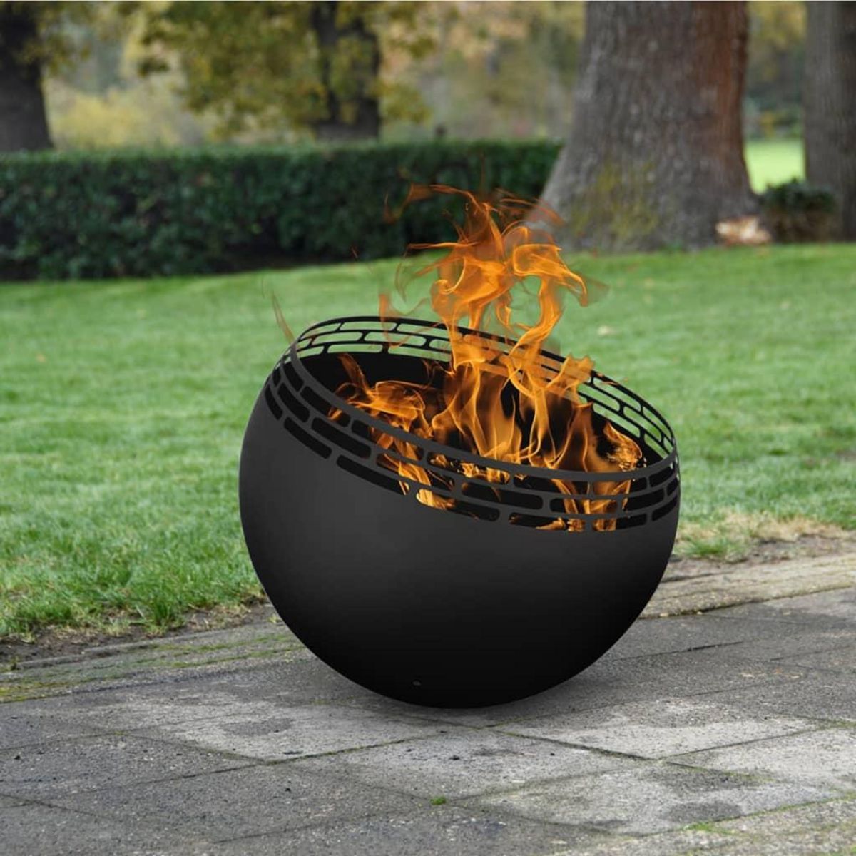 ESSCHERT DESIGN Esschert Design Bol a feu a rayures Noir