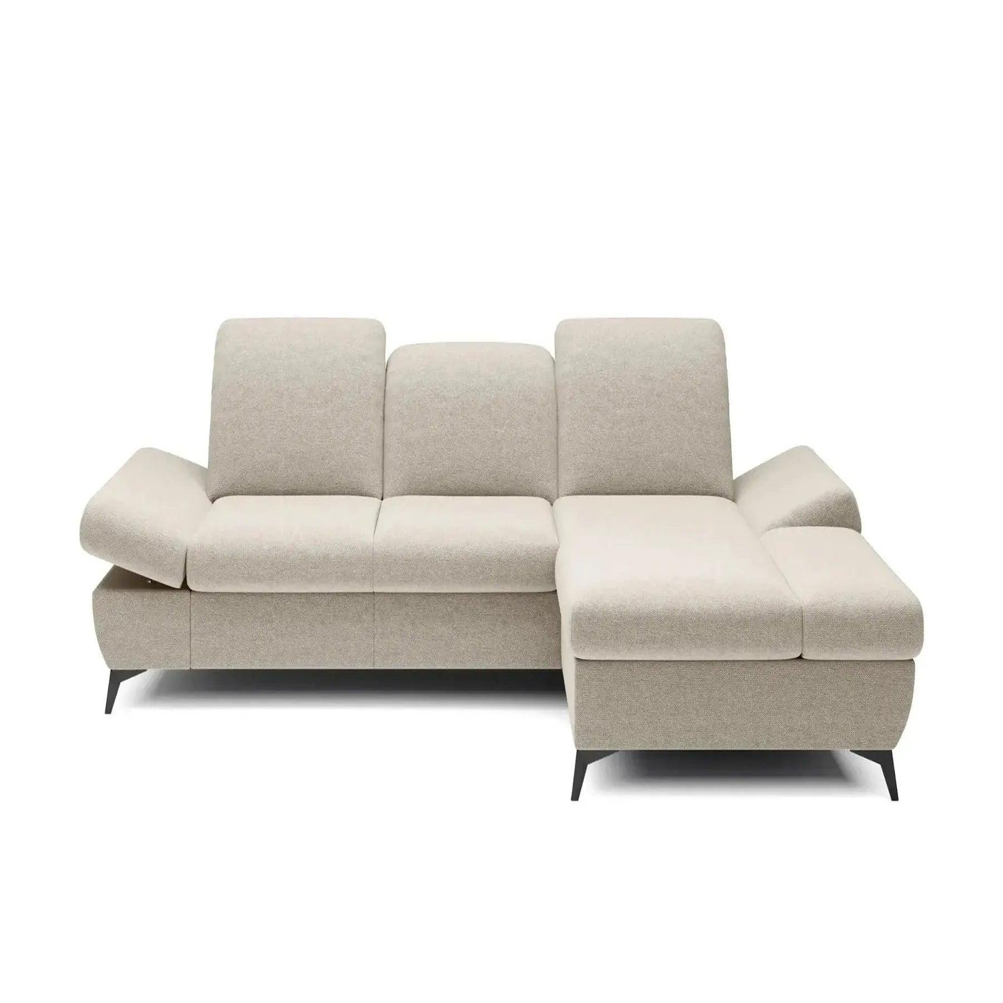 Voir la diapositive 1 : CASANOVA PARIS Livia - canapé d'angle convertible tissu chiné