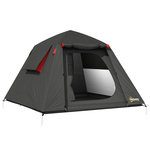 OUTSUNNY Tente camping dôme 2 pers. imperméable 3000mm - 2,1x2,1x1,5m - anthracite