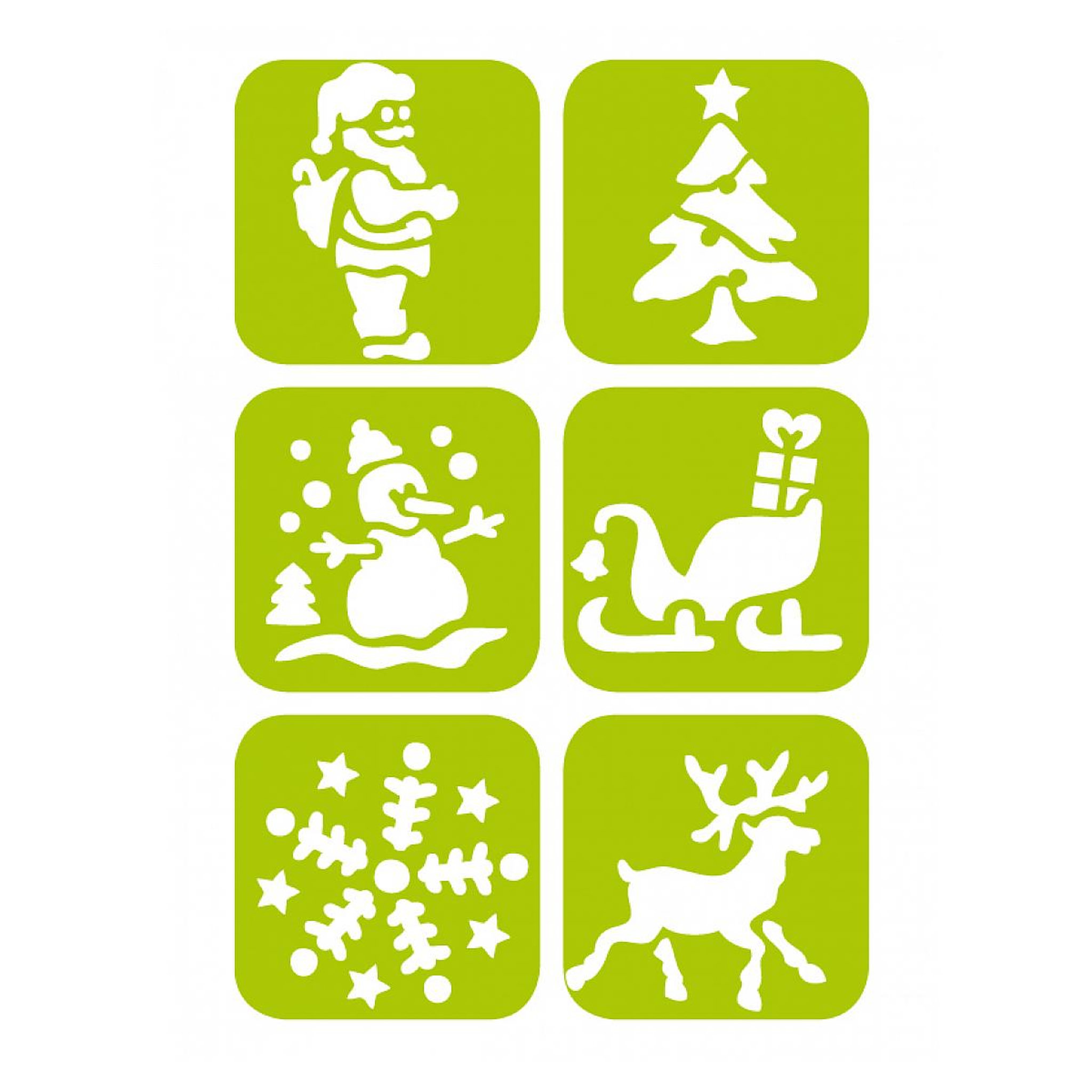 Graine créative Pochoirs de fenetre special Noel