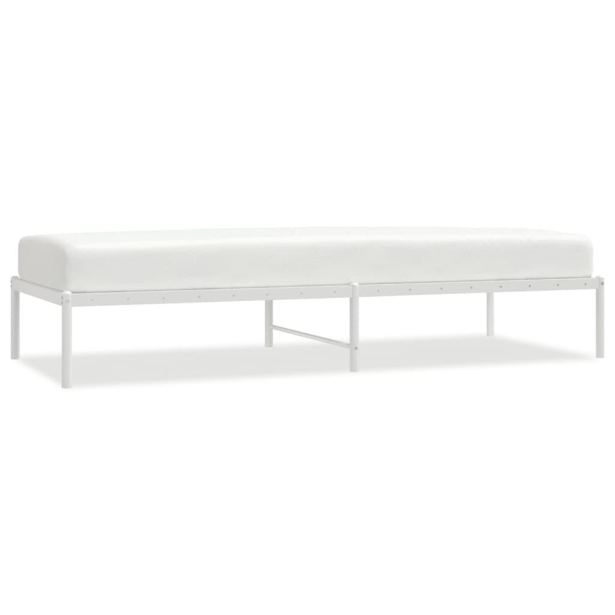 VIDAXL Cadre de lit metal blanc 80x200 cm