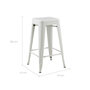 Voir la diapositive 4 : Rendez vous déco Lot de 2 tabourets pour îlot central 66 cm en métal blanc mat-Indus
