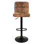 Voir la diapositive 4 : TOILINUX Lot de 2 chaises de bar réglables DOWNTOWN - Marron