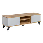 Paris Prix Meuble TV 2 Portes  Bogota  160cm Gris & Naturel